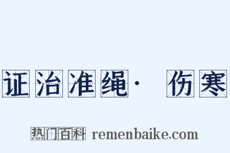 证治准绳·伤寒是什么意思的图片